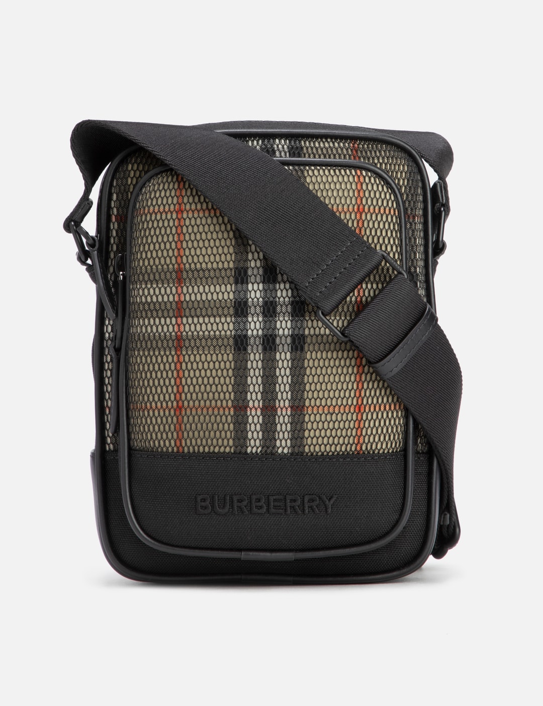 Burberry Crossbody Bag freddie Men Fabric Beige Black