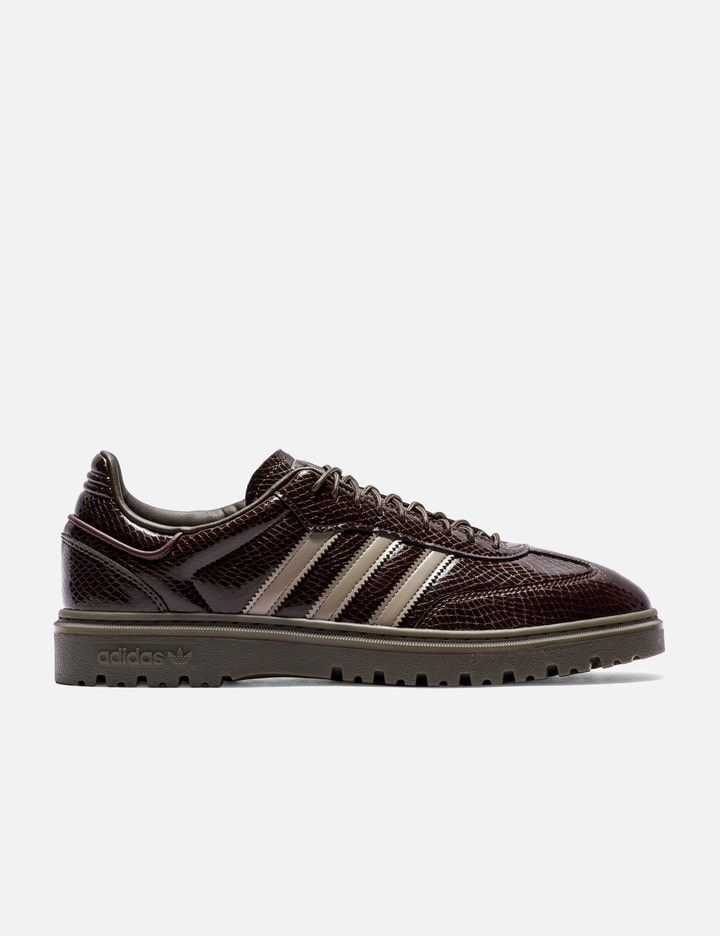 adidas Originals Samba WTR Shoes - Chalky Brown/Gum retro sneakers, iconic three stripes | HBX adidas Originals Samba WTR Shoes - Chalky Brown/Gum retro sneakers, iconic three stripes | HBX