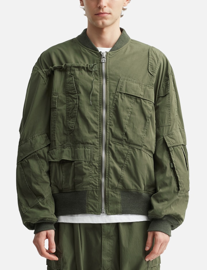 Junya Watanabe Man x Rebuild By Needles Cotton Nylon Oxford Reversible Bomber Jacket Placeholder Image