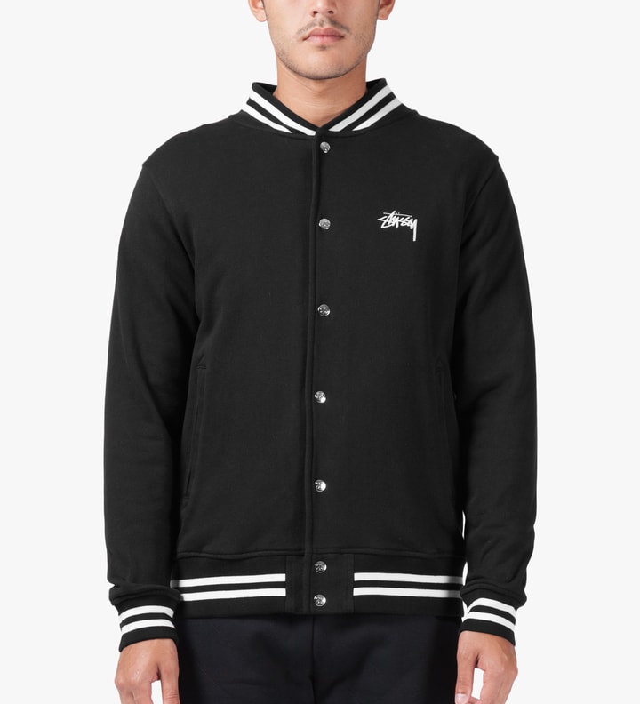 Stüssy Black Fleece Varsity Jacket