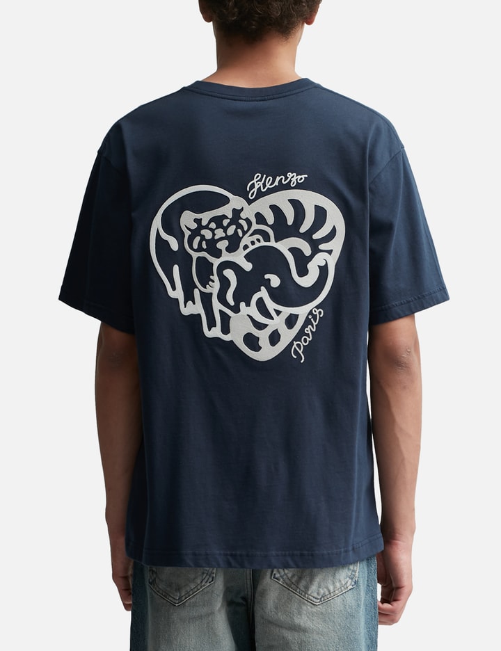 'Kenzo Heart' Oversized Embroidered T-shirt Placeholder Image