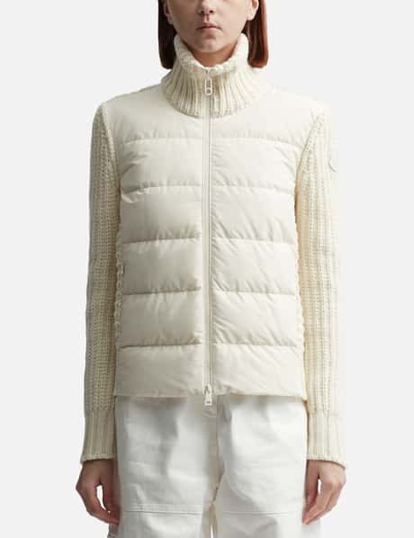 Moncler PADDED ZIP UP CHUNKY CARDIGAN