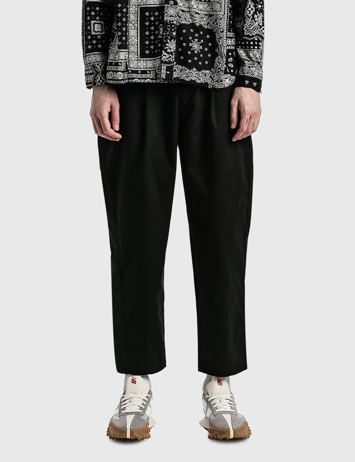 WIDE BELTED BAGGY TUCK TAPERED PANTS Placeholder Image