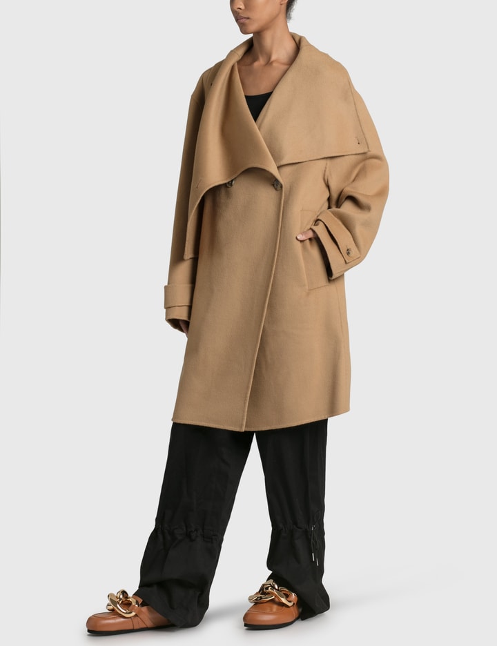 Funnel Collar Wool Coat Placeholder Image