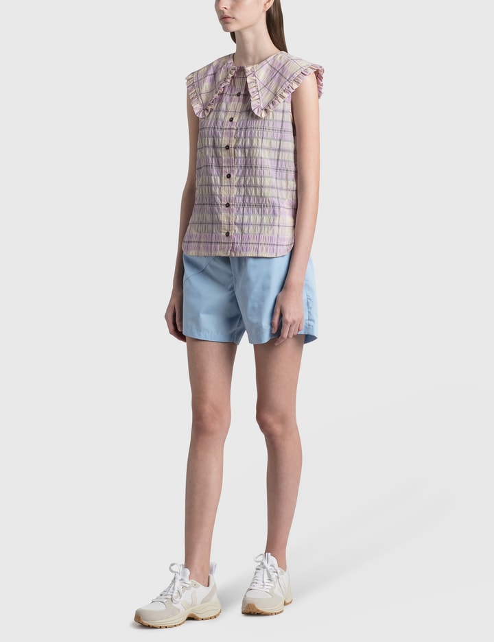 Seersucker Check Sleeveless Shirt Placeholder Image