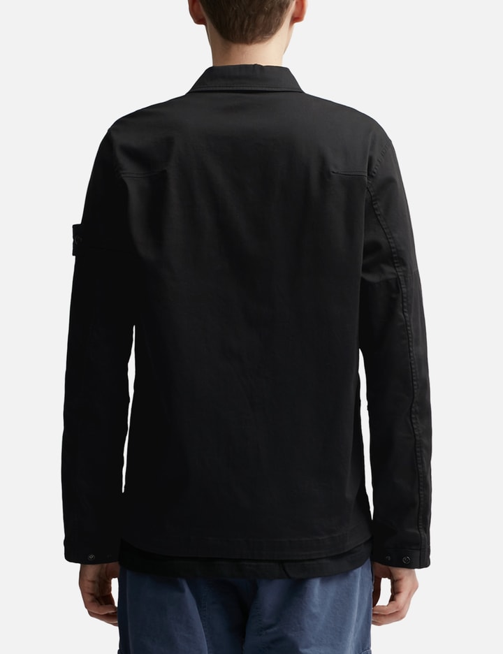 Shop Stone Island Regular Fit Overshirt In Black