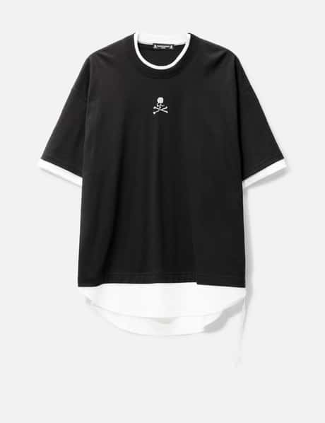 Louis Vuitton FRAGMENT T-Shirt Tops Men L Monogram Embroidery Black From  Japan 
