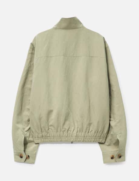 Linen Blend Harrington Jacket view 8
