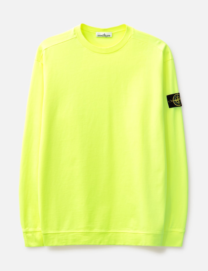 Shop Stone Island Crewneck Sweatshirt In Yellow