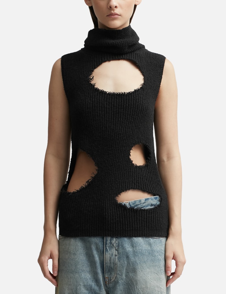 Distressed Sleeveless Jumper Placeholder Image