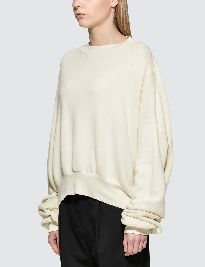 Terry Crewneck Open Back Sweatshirt Placeholder Image