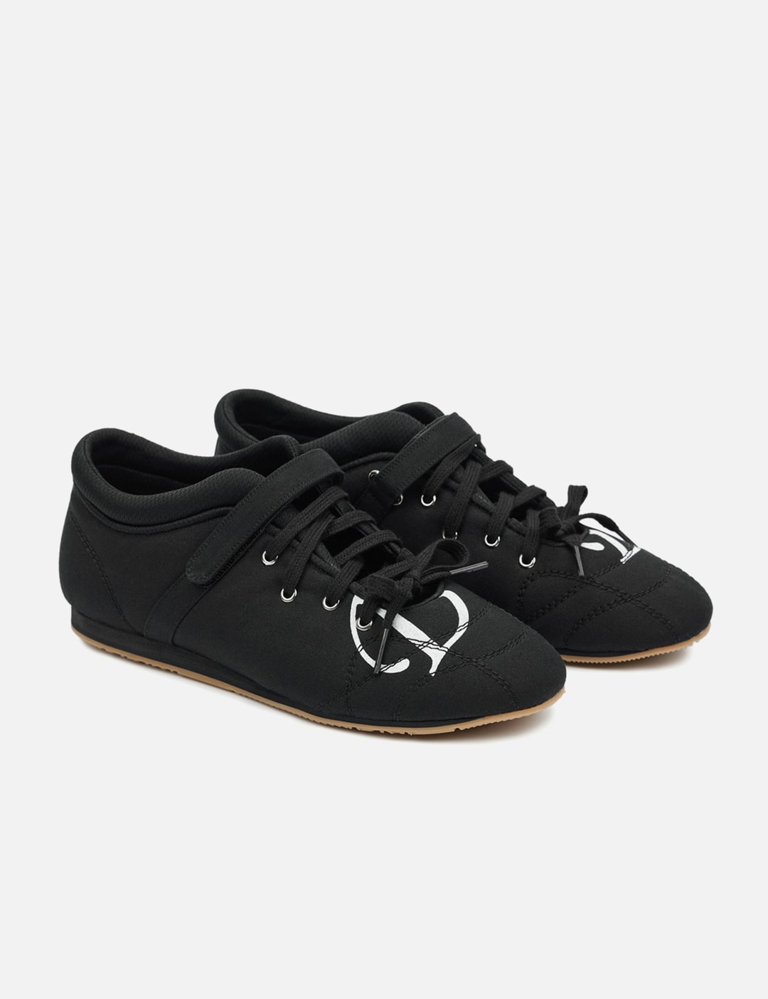 D Logo Lace Up Mozzi Shoes In Black view 13