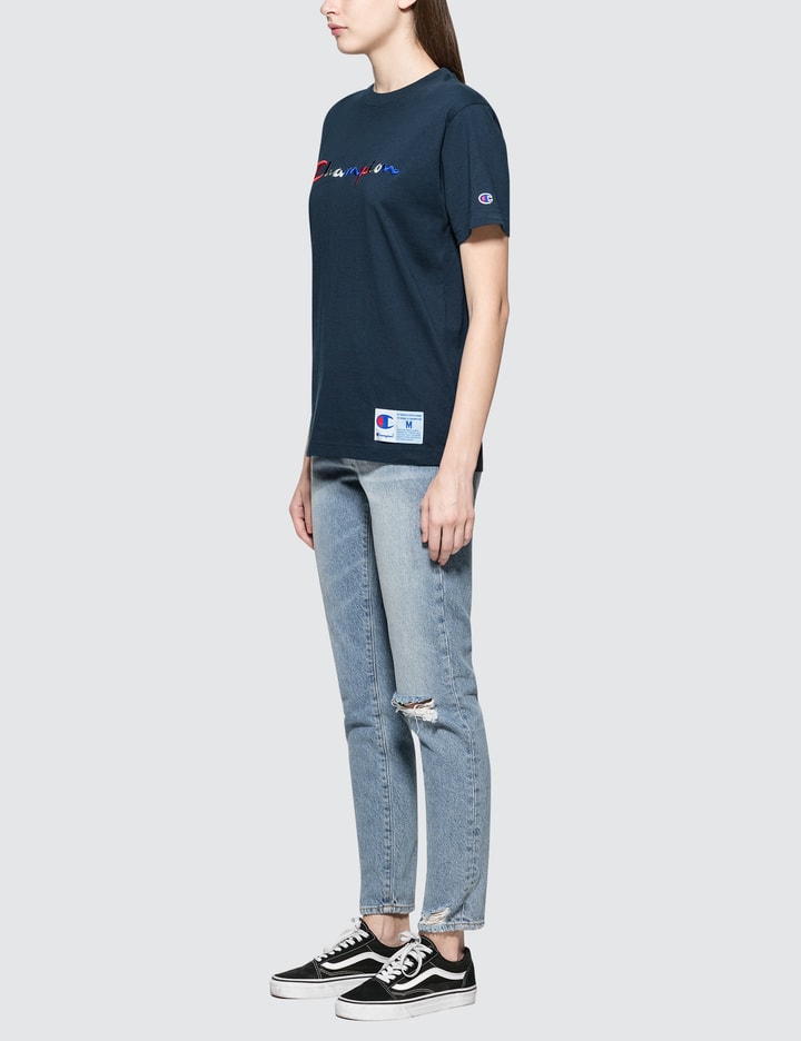 Tri-color Script Logo S/S T-Shirt Placeholder Image