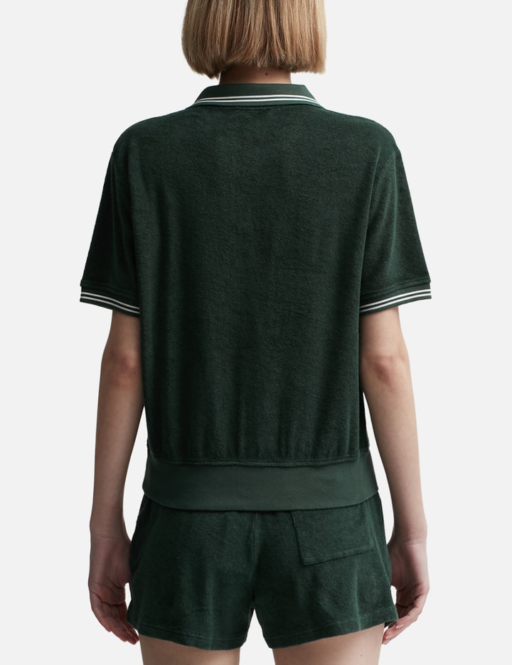 Shop Sporty &amp; Rich Syracuse Terry Polo In Green