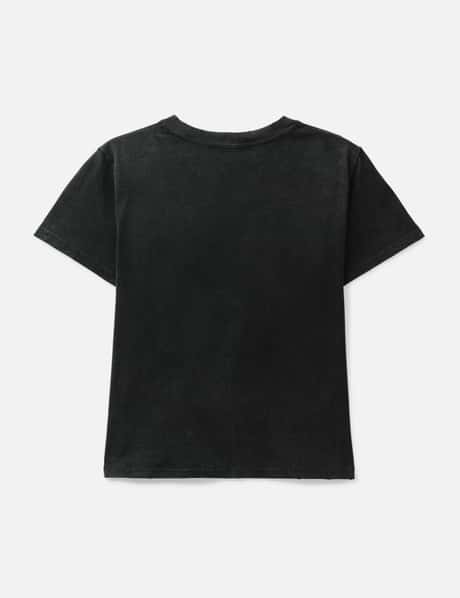 "Sera" Cursive Fitted T-Shirt In Washed Black view 8