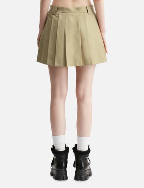 Pleated Cotton Blend Mini Skirt view 9