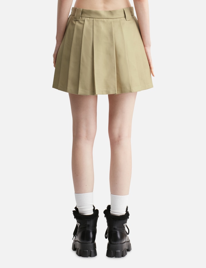 Pleated Cotton Blend Mini Skirt Placeholder Image