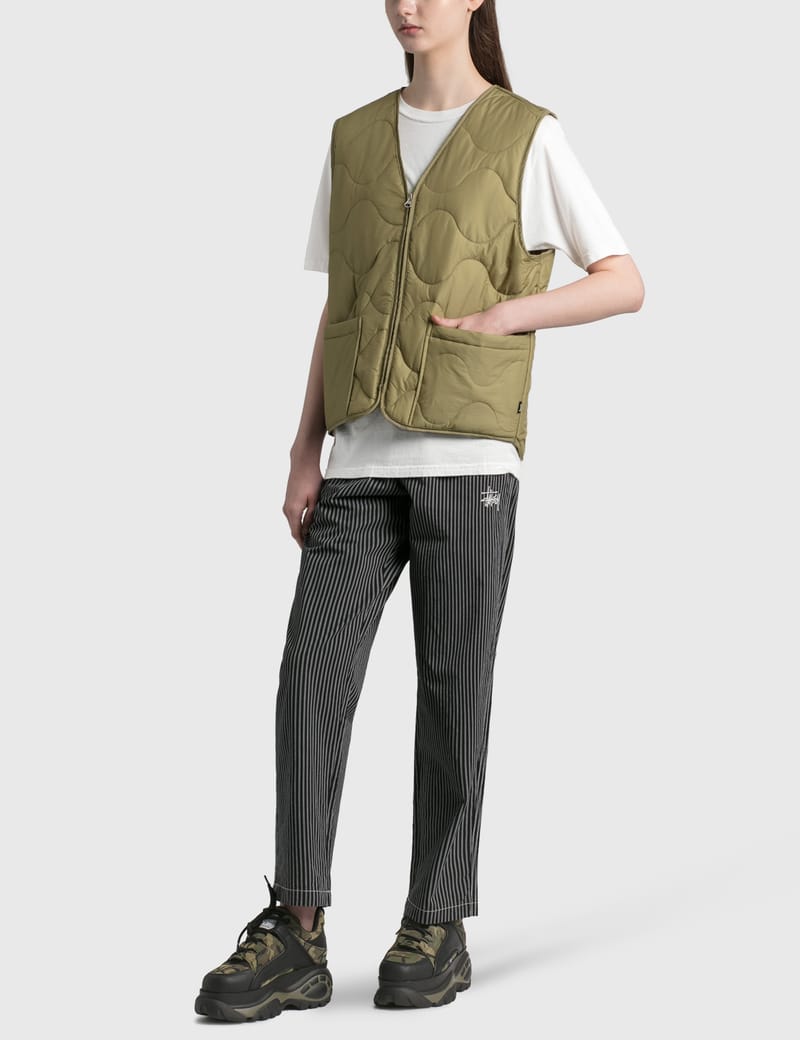 stussy quilted liner vest