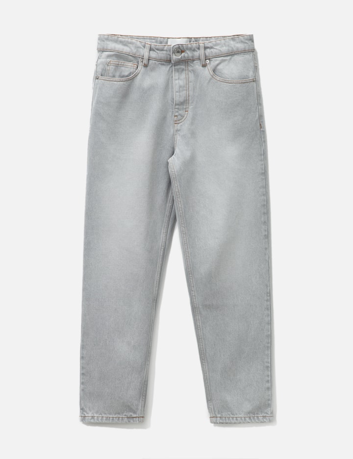Shop Ami Alexandre Mattiussi Tapered Fit Jeans In Grey