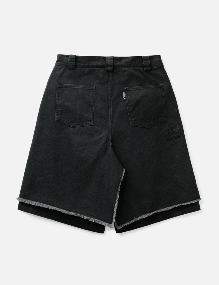 AJOBYAJO Washed Layered Cargo Skirt Shorts
