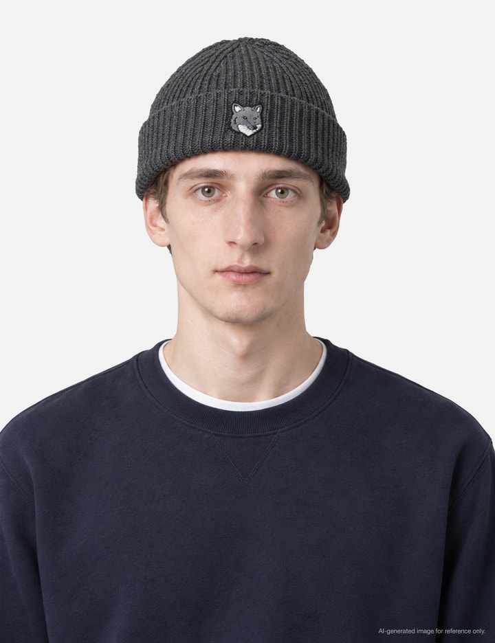 Maison Kitsuné Fox Head Large Beanie
