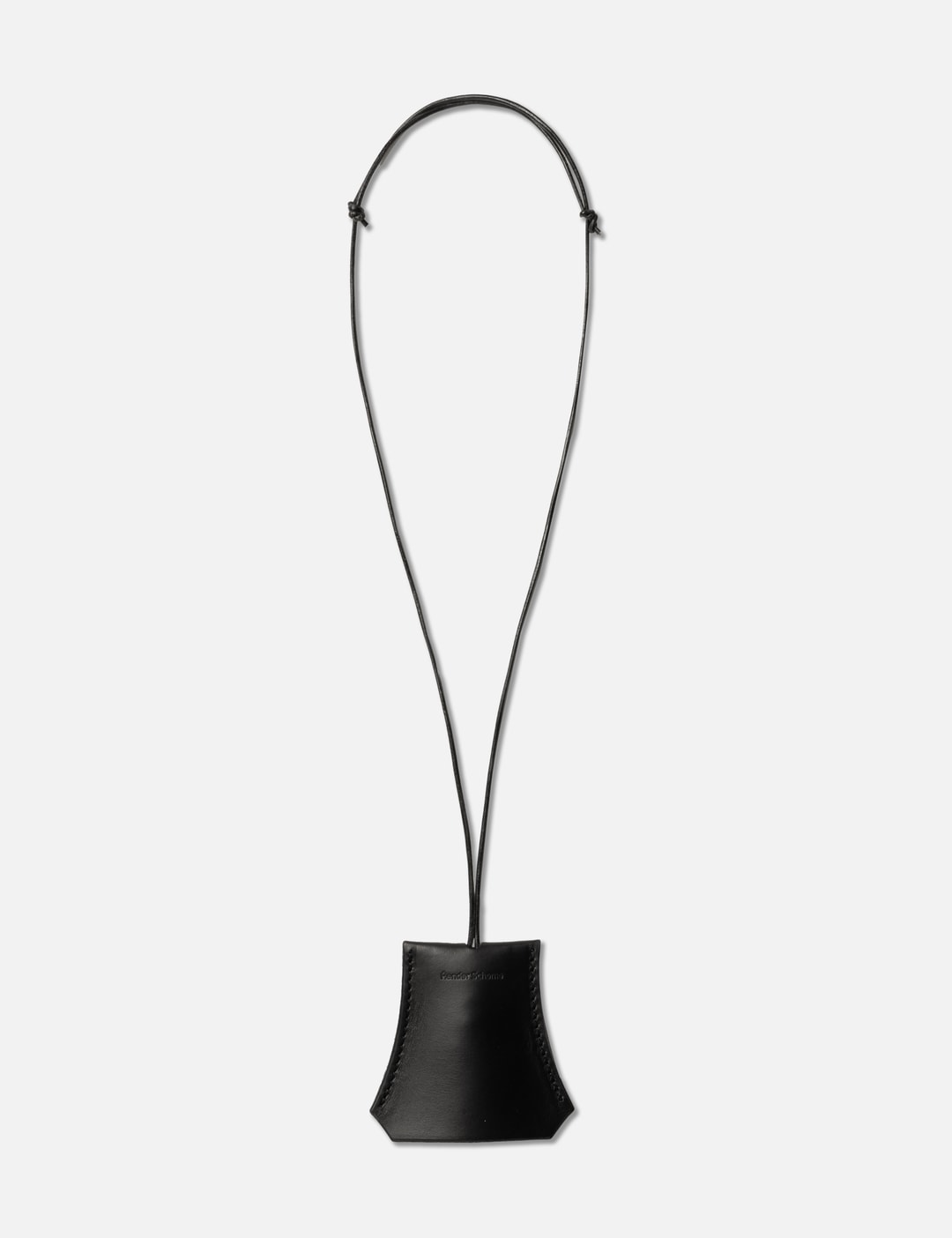 Hender Scheme Key Neck Holder - Black cow leather neck strap with ...