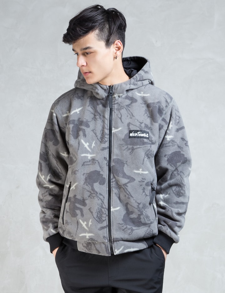 Grey Reversible Fleece Hoodie Placeholder Image