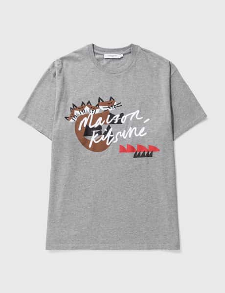 Maison Kitsuné Bill Rebholz 핸드라이팅 이지 티셔츠