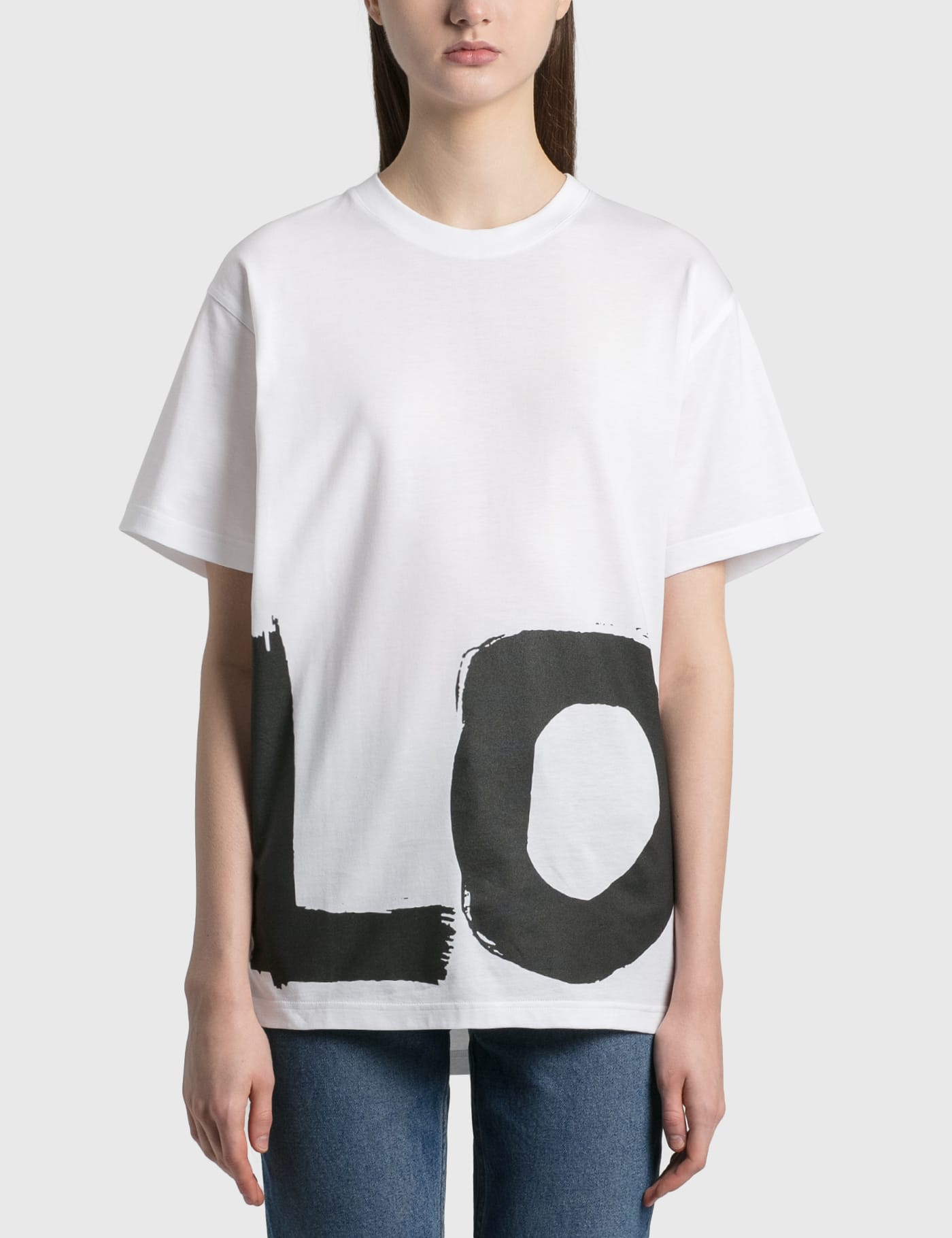 Burberry Love Print Cotton Oversized T-Shirt
