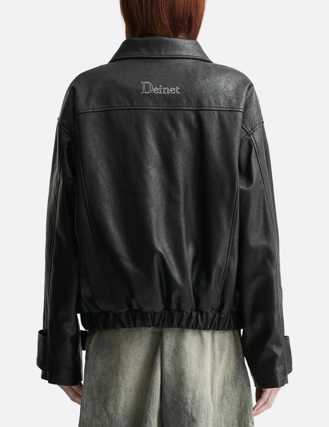Faux Leather Bomber Jacket view 10