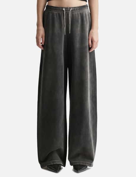 T By Alexander Wang RHINESTONE DRAWCORD TRACK PANTS