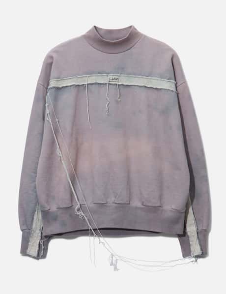VAl Kristopher Val Kristopher Frayed Panel Sweater