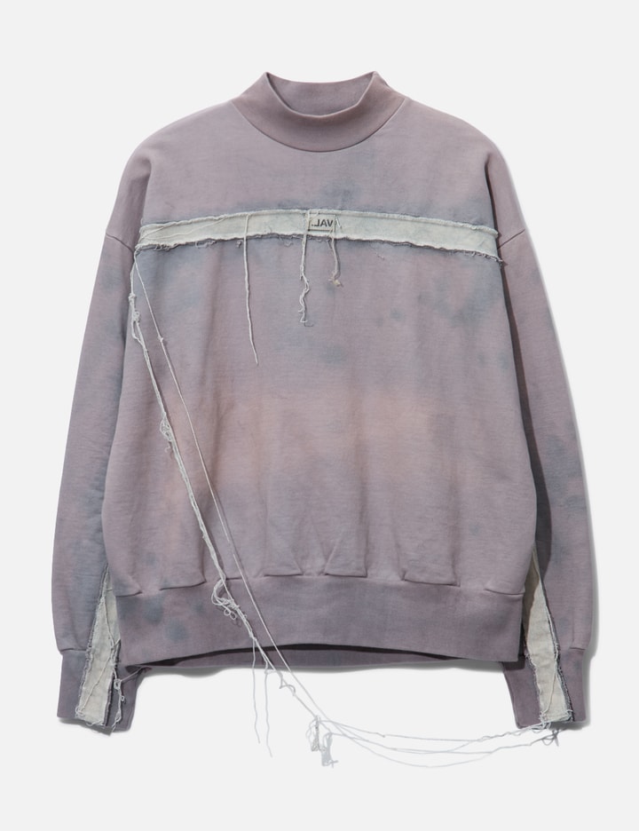 Val Kristopher Val. Kristopher Frayed Panel Sweater In Purple