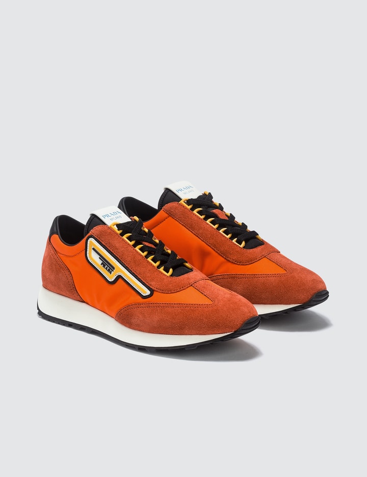 Suede And Nylon Retro Sneakers Placeholder Image