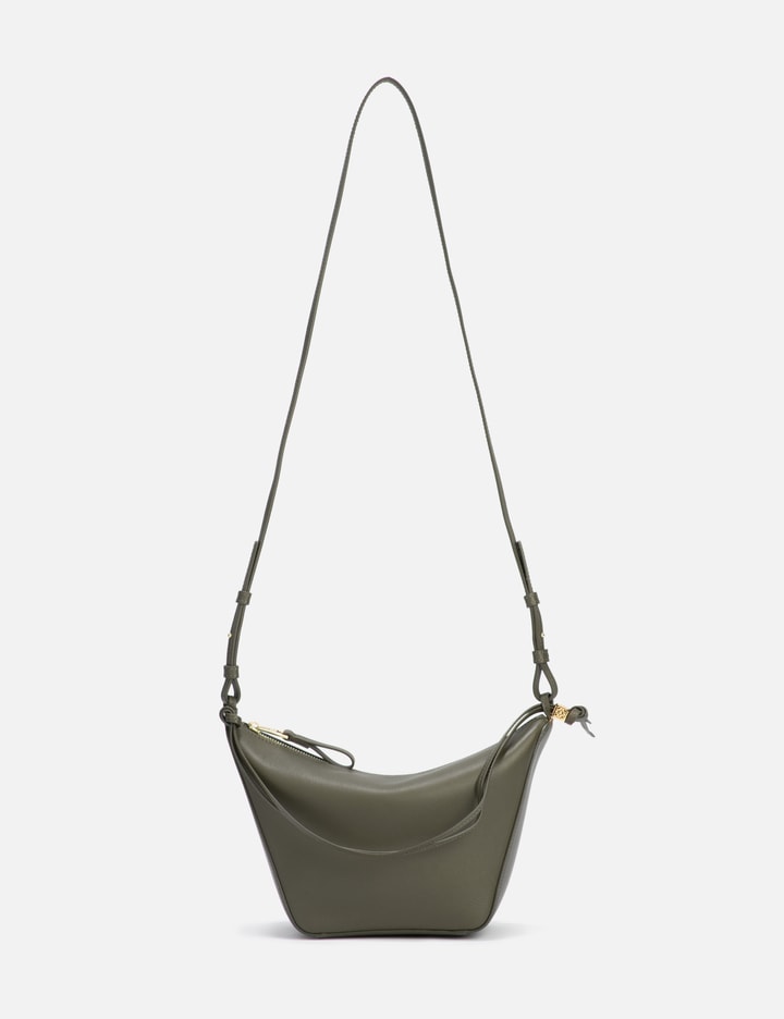 Loewe Mini Hammock Hobo Bag In Classic Calfskin In Green