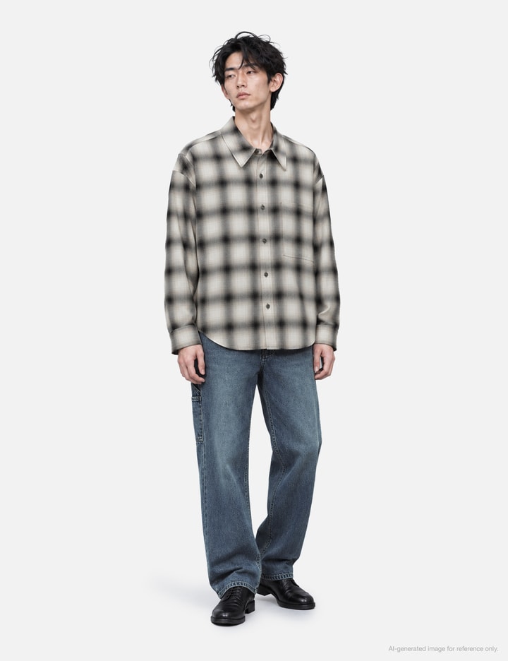Wooyoungmi Blue Straight Ribbed Denim Pants