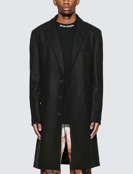 Palm Angels - Logo Classic Coat | HBX - ハイプビースト(Hypebeast 