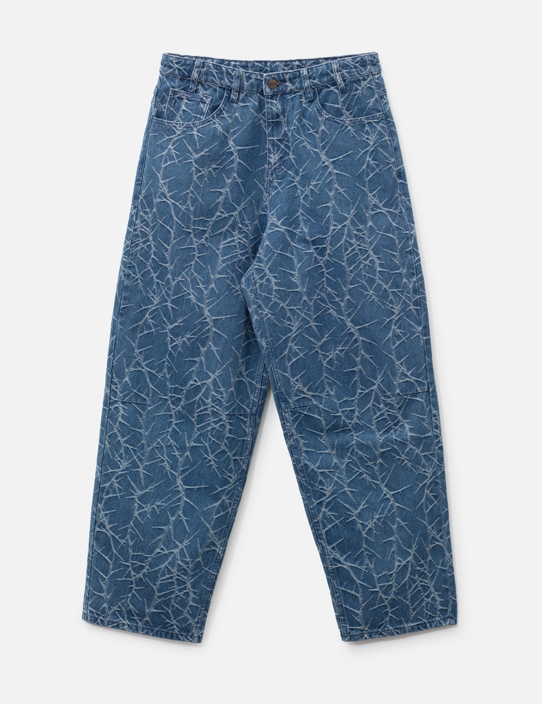 Butter Goods Thorn Camo Wide Cut Denim Jeans In Blue/蓝色/藍色/블루/ブルー