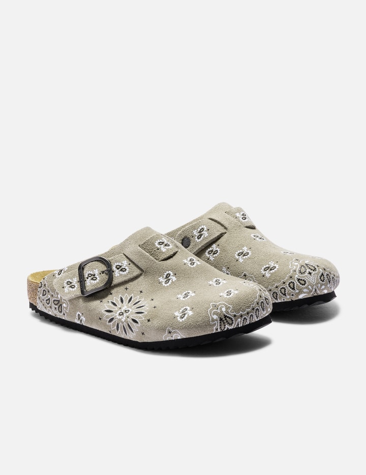 Bravest Studios Camel Paisley Suede Clogs