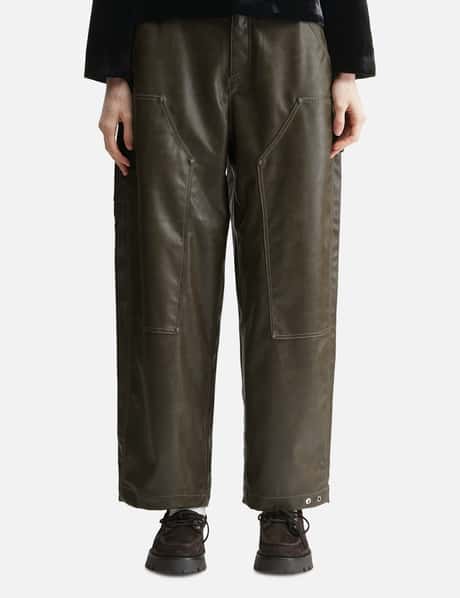 Reset Faux Leather Wide-Leg Trousers view 10