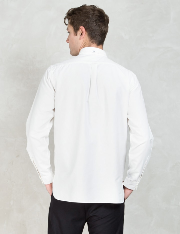 Ivory "Brian" Front Tape Button Down Oxford Shirt Placeholder Image