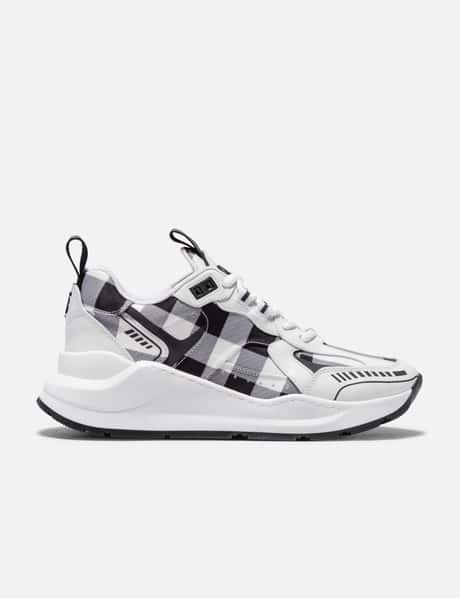 Burberry Check and Leather Sneakers