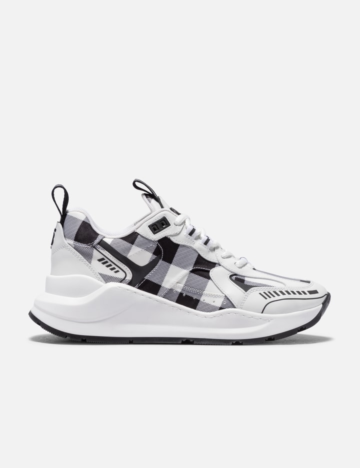 Check and Leather Sneakers Placeholder Image