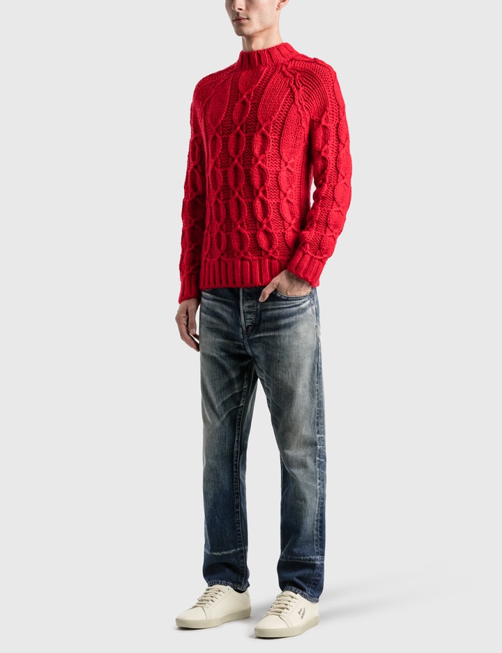 Cable-Knit Sweater In Wool And Mohair Placeholder Image