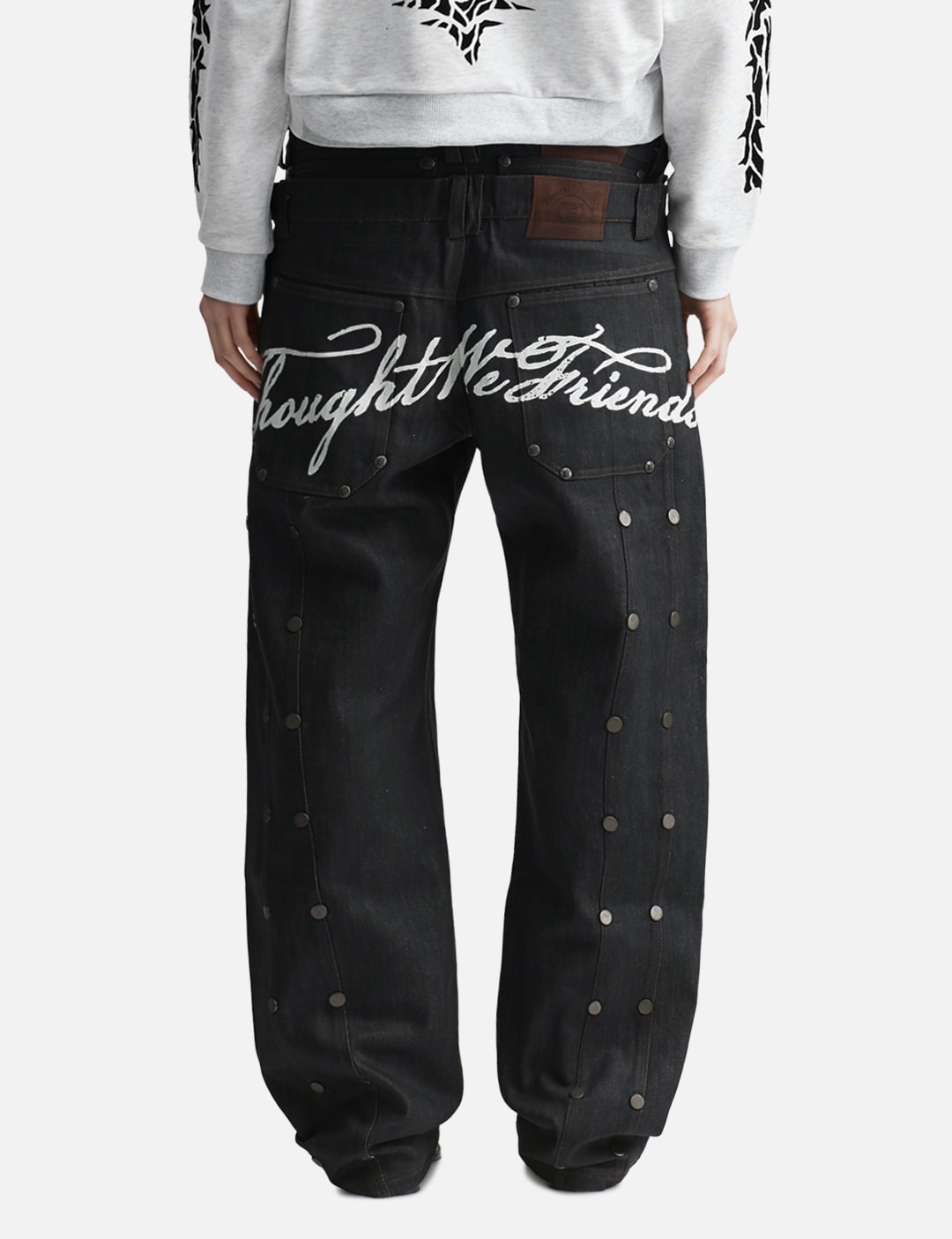"Gideon" Double-Layered Workpants In Japanese Raw Blue Denim view 13