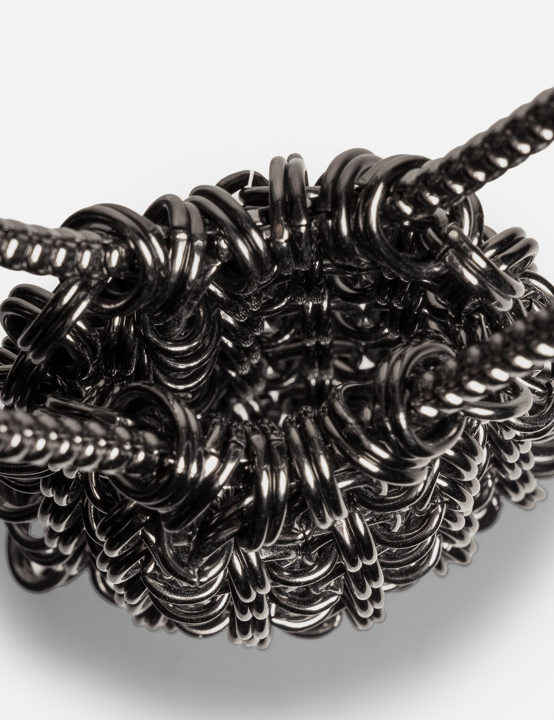 Chainmail Shoulder Bag - Gunmetal view 10