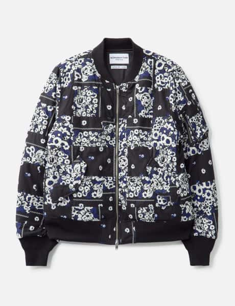 NÒMARHYTHM TEXTILE Overdyed Patchwork Bandana Flight Jacket