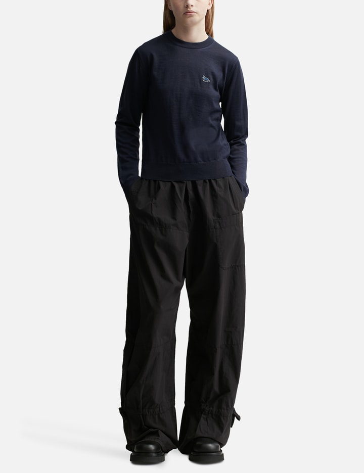 Maison Kitsuné W Baby Fox Patch Regular Jumper In Blue