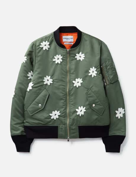 NÒMARHYTHM TEXTILE Flower Embroidery Flight Jacket