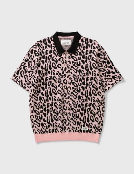 WACKO MARIA - Leopard Knit Polo Shirt | HBX